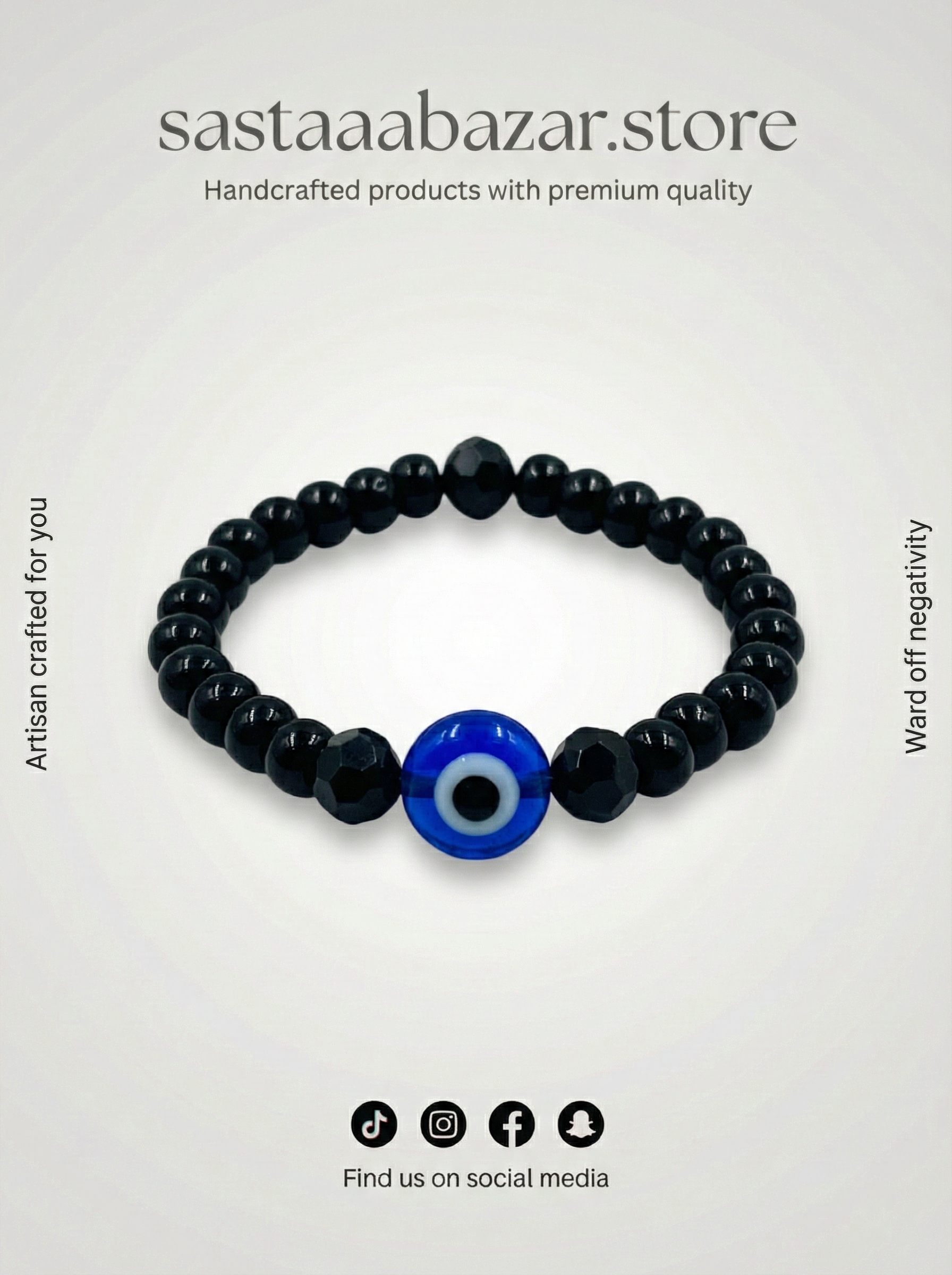 Black Onyx Evil Eye Bracelet
